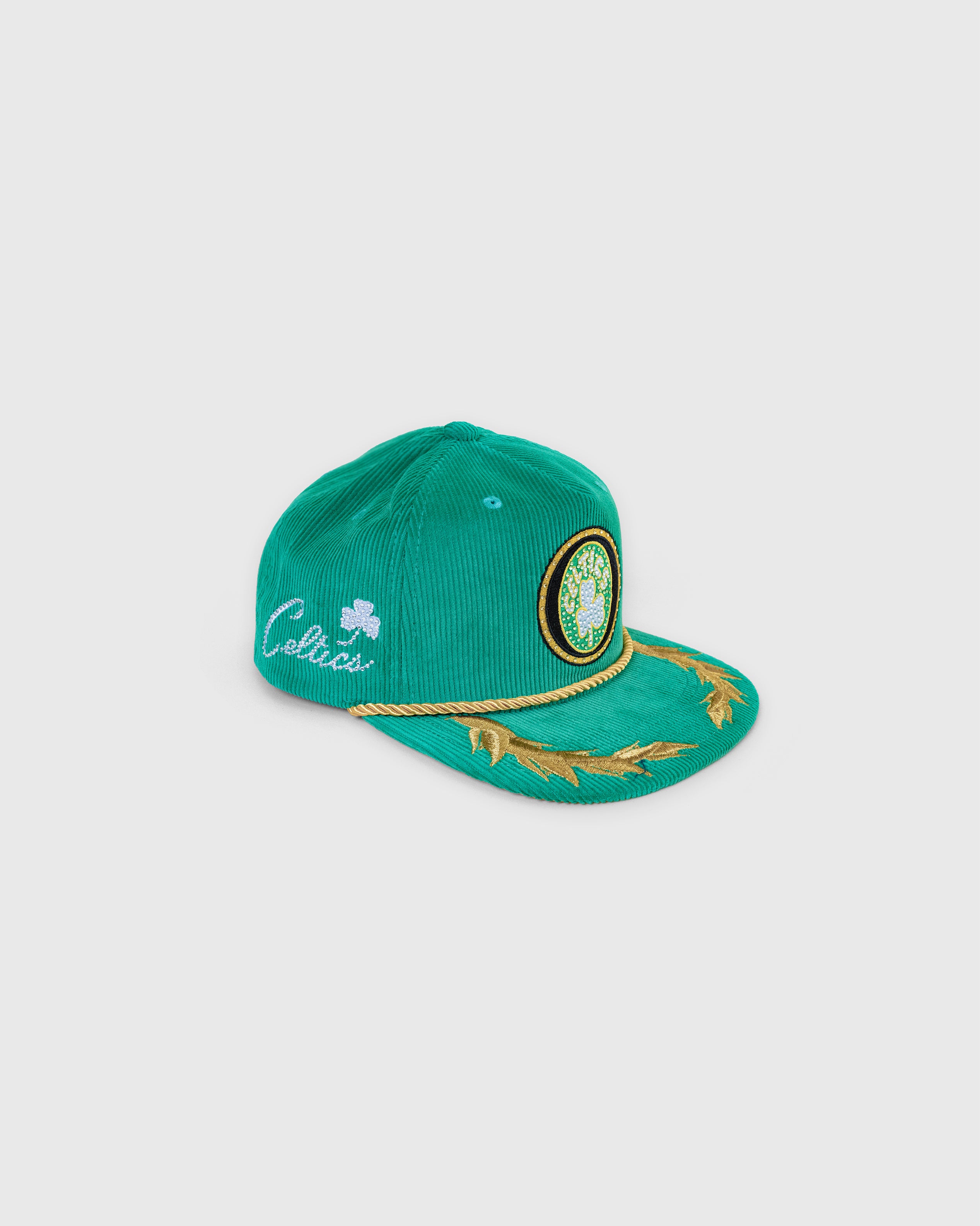 Boston Celtics Corduroy Rhinestone Snapback Hat