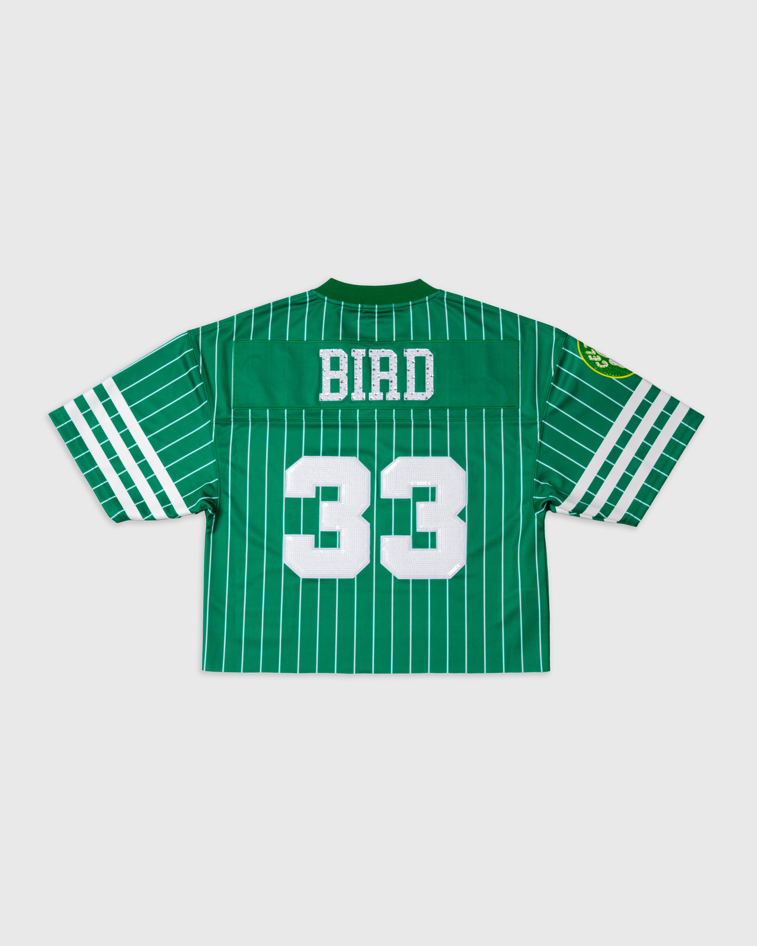 Larry Bird Boston Celtics Rhinestone Crop Football Jersey