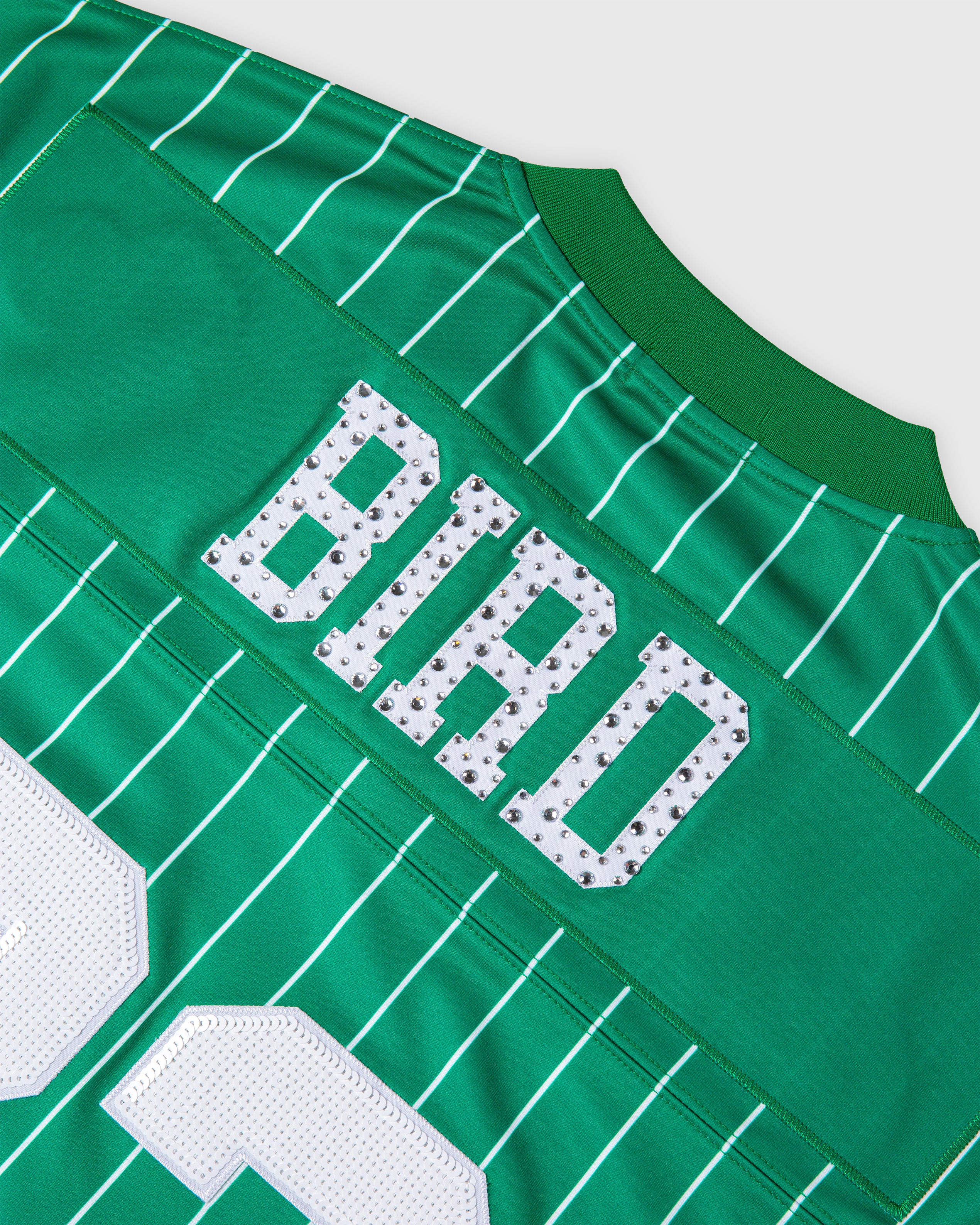 Larry Bird Boston Celtics Rhinestone Crop Football Jersey