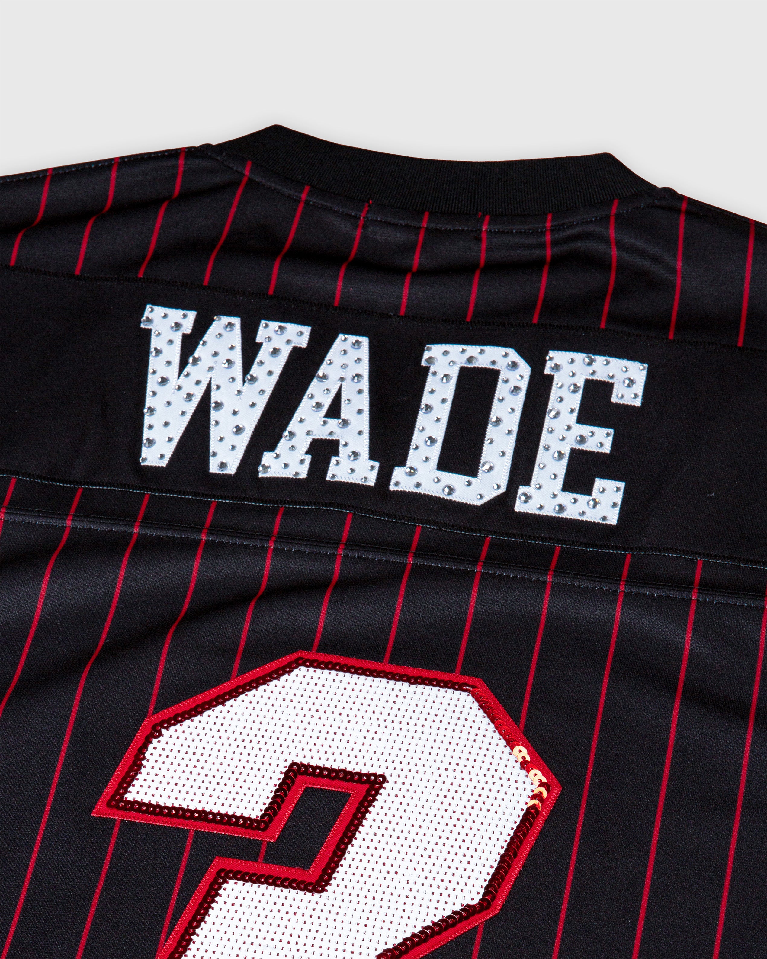 Dwyane Wade Miami Heat Rhinestone Crop Football Jersey