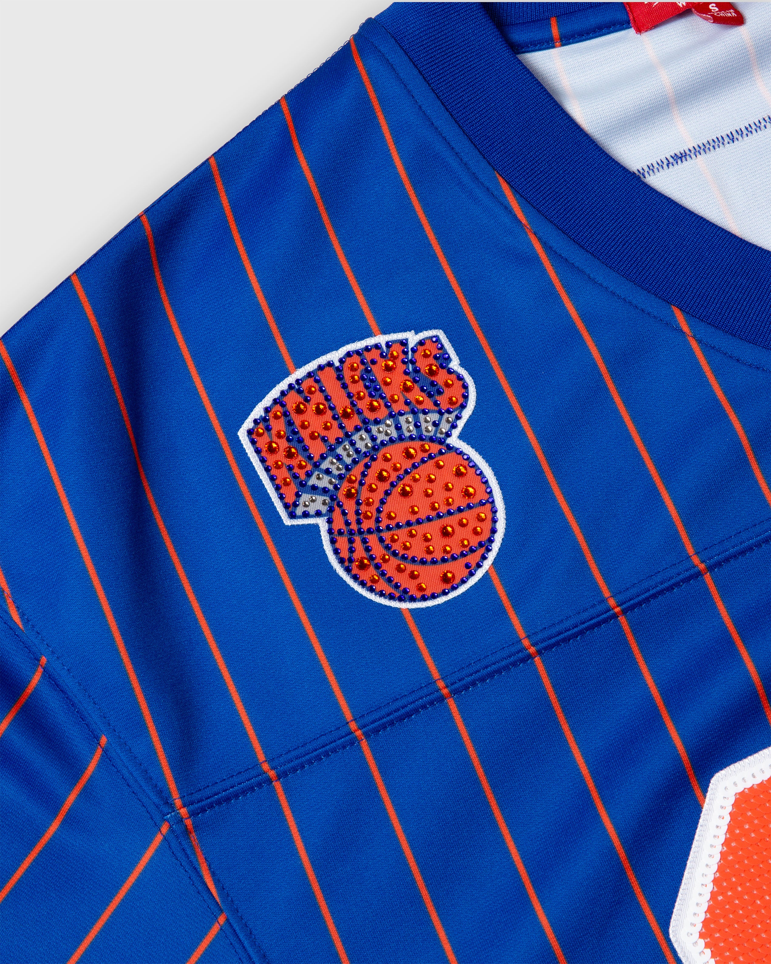 Patrick Ewing New York Knicks Rhinestone Crop Football Jersey