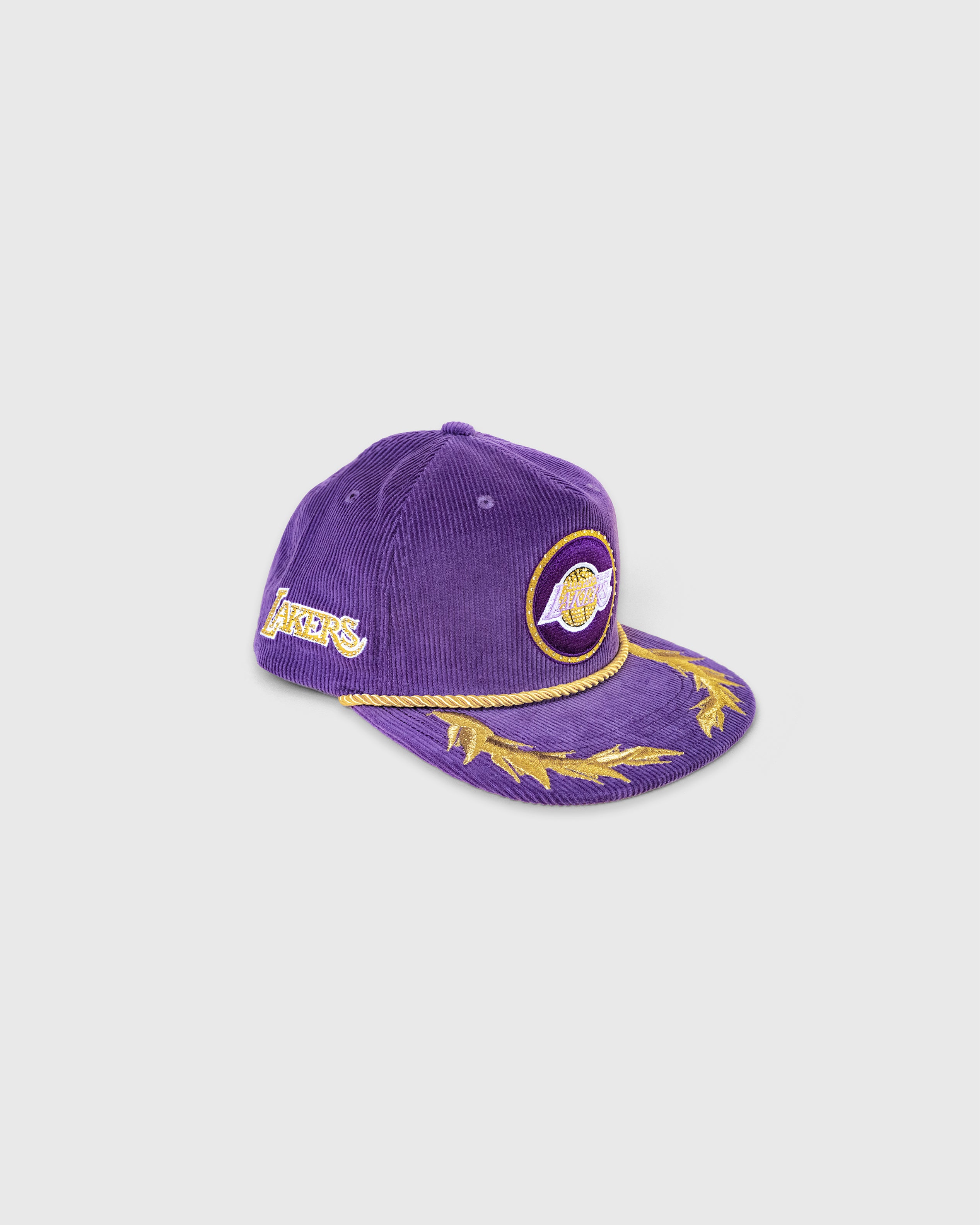 Los Angeles Lakers Corduroy Rhinestone Snapback Hat