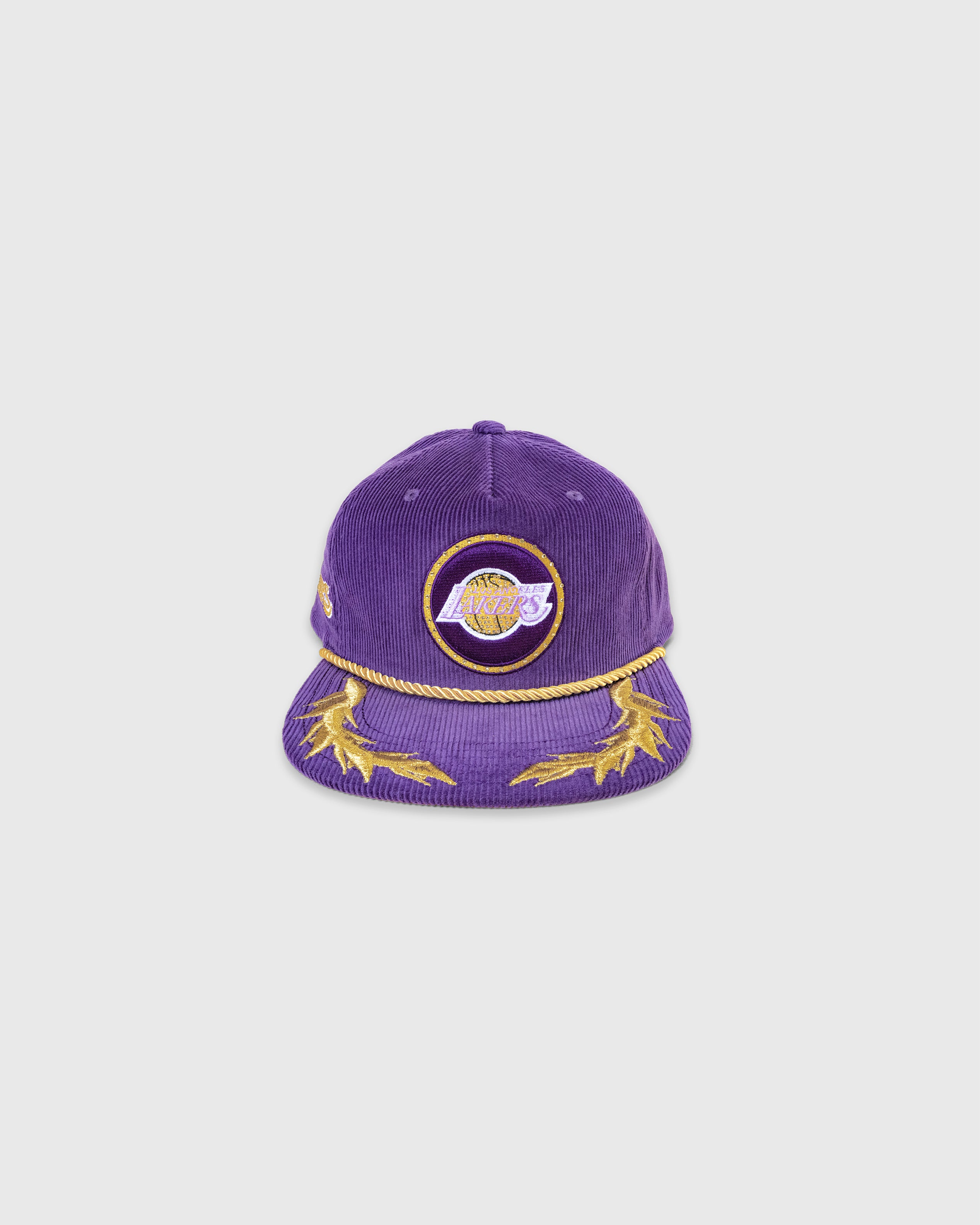 Los Angeles Lakers Corduroy Rhinestone Snapback Hat