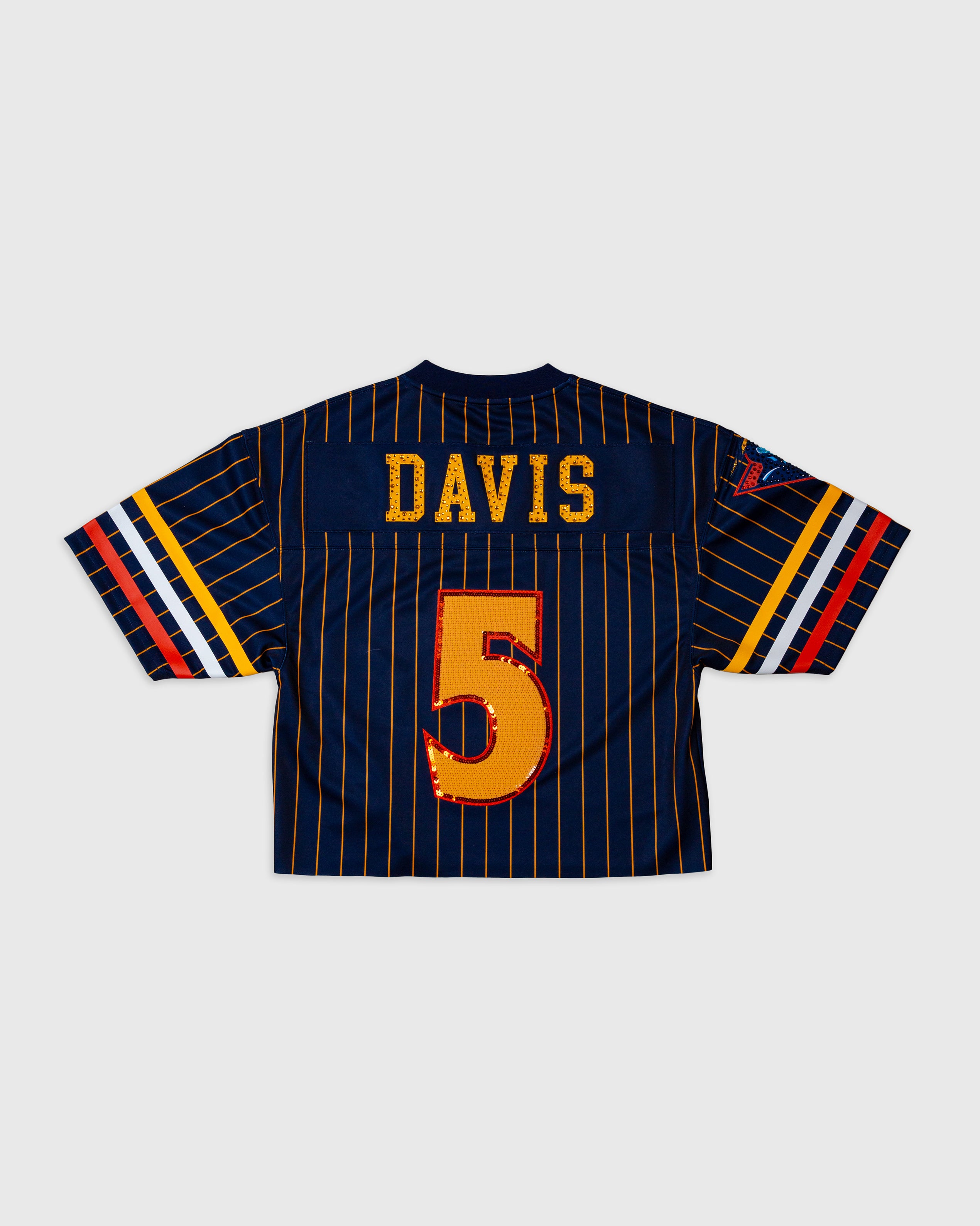 Baron Davis Golden State Warriors Rhinestone Crop Football Jersey